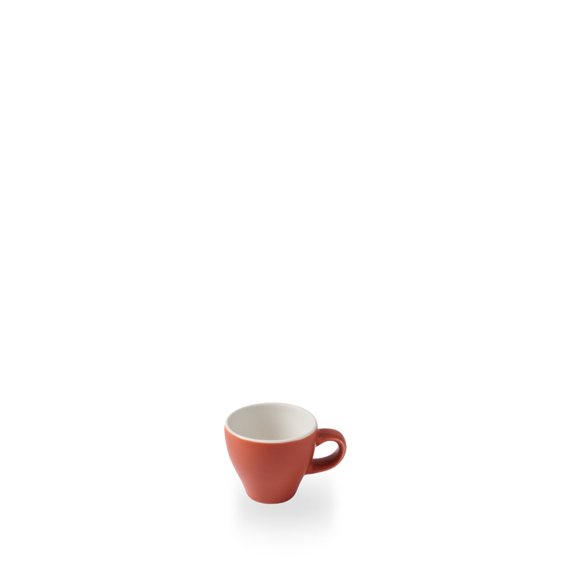 Churchill paprika Tulip espressokop 100 ml – rood porseleinen kopje in tulpvorm voor espresso