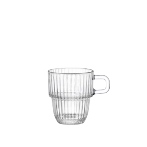 Rocco Bormioli Barshine dubbele espressokop 185 ml – stapelbaar glas voor koffie