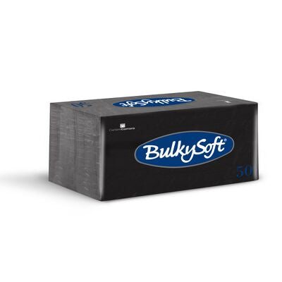 Bulkysoft servetten 38x38 cm zwart 1/8 point to point – stijlvolle servetten voor restaurant