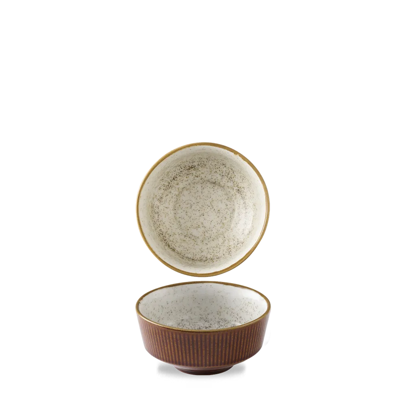 Churchill Cinnamon Barley White Kochi soepkom 400 ml – porseleinen soepkom voor restaurants en horeca