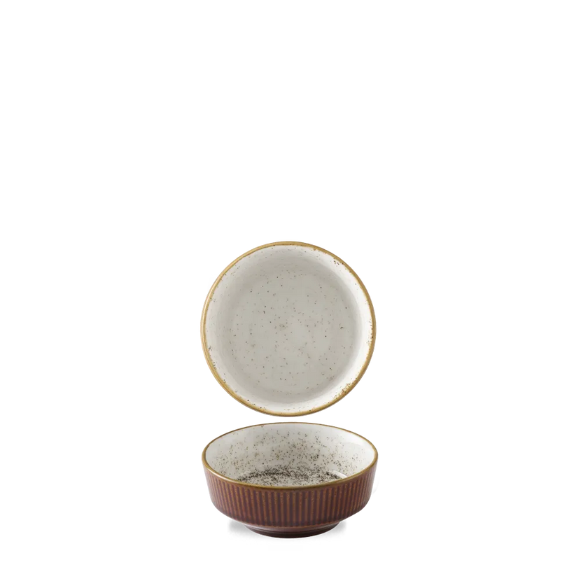 Churchill Cinnamon Barley White Kochi ondiepe kom 260 ml – porseleinen kommetje voor restaurants