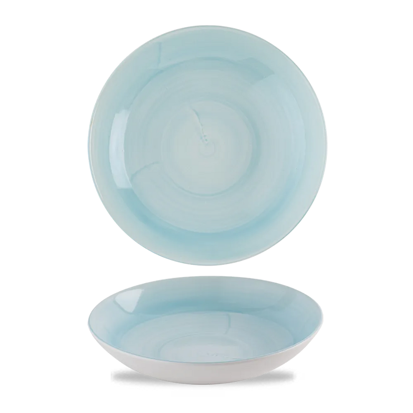 Churchill Stonecast Canvas Breeze coupe kom Ø 18,2 cm – lichtblauwe kom voor bistro's