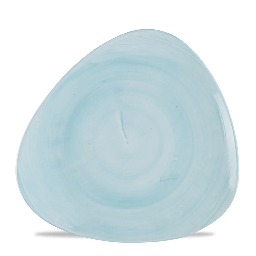 Churchill Stonecast Canvas Breeze Lotus bord Ø 28,5 cm – groot lichtblauw bloemvormig bord voor horeca