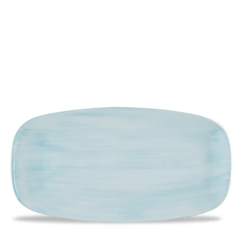 Churchill Stonecast Canvas Breeze ovaal bord 29,8x15,3 cm – lichtblauw langwerpig bord voor fine dining