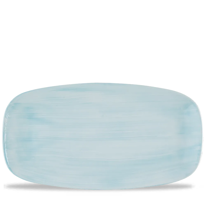 Churchill Stonecast Canvas Breeze ovaal bord 35,5x18,9 cm – groot lichtblauw bord voor restaurants