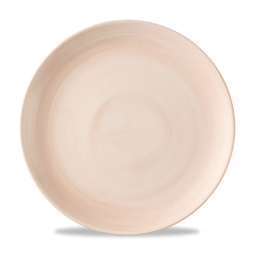 Churchill Stonecast Canvas Coral coupebord Ø 28,8 cm – gespikkeld porseleinen bord voor restaurants