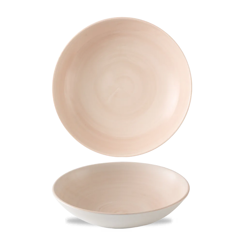 Churchill Stonecast Canvas Coral coupekom Ø 18,2 cm – gespikkelde porseleinen kom voor horeca