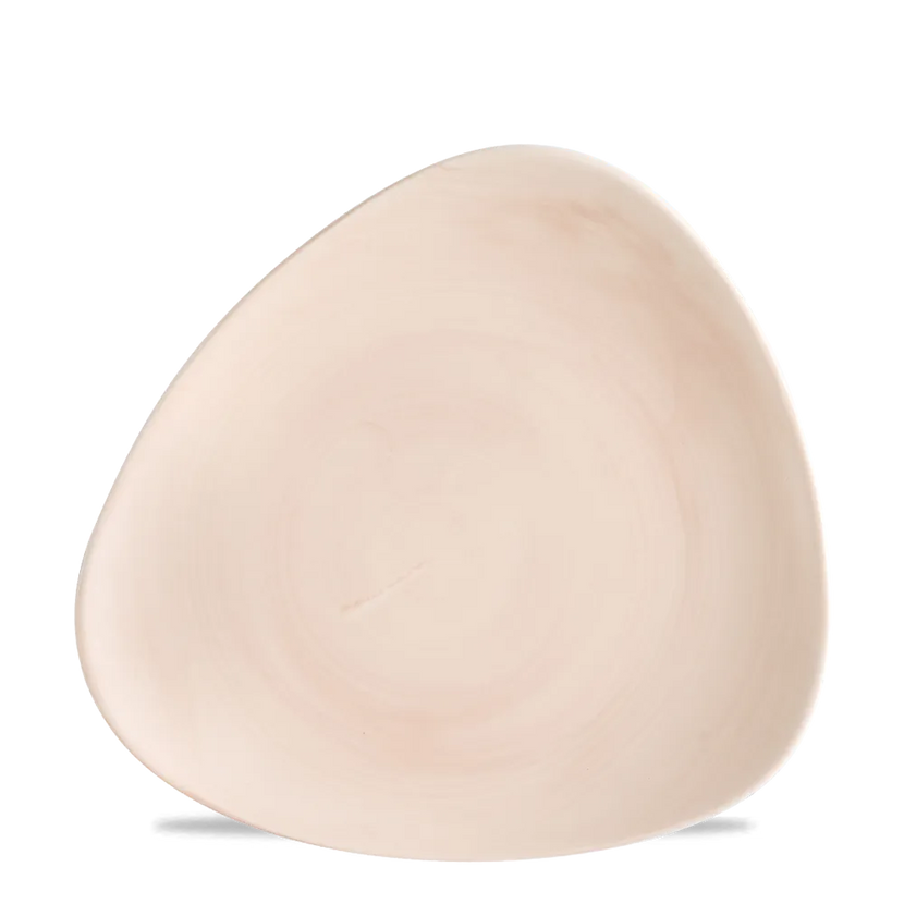 Churchill Stonecast Canvas Coral lotusbord Ø 24,5 cm – gespikkeld porseleinen bord voor horeca