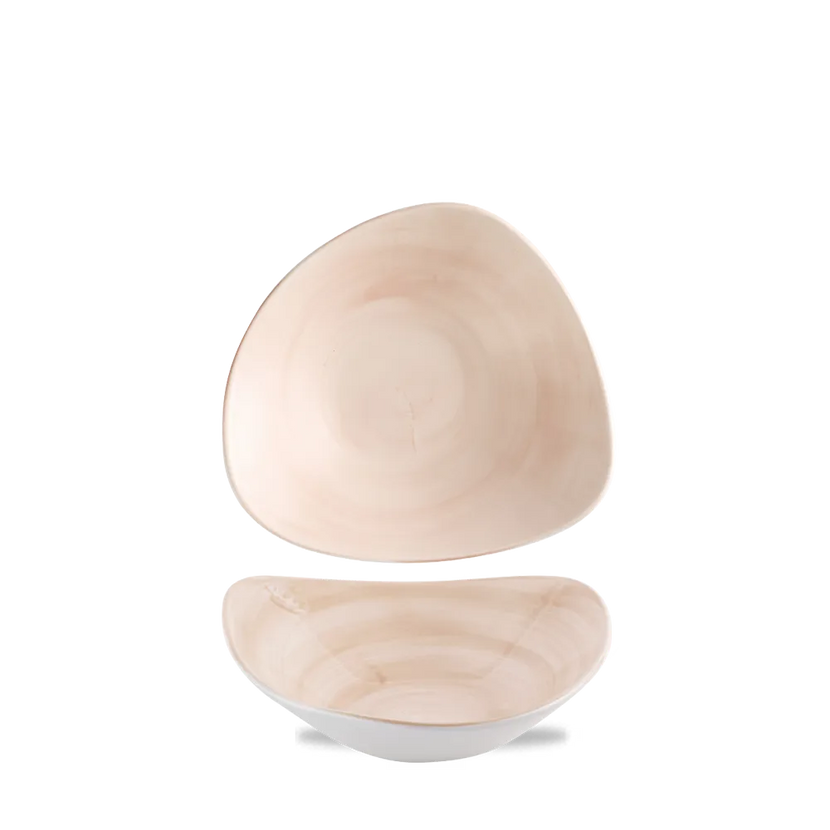 Churchill Stonecast Canvas Coral lotuskom Ø 18,5 cm – gespikkelde porseleinen kom voor horeca