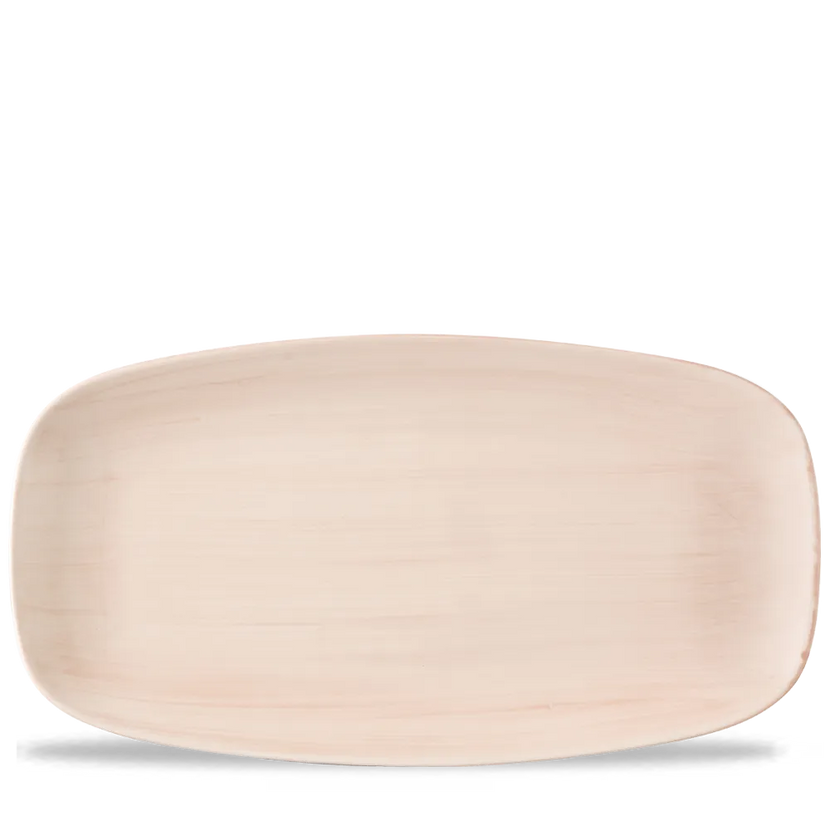 Churchill Stonecast Canvas Coral ovaal chef's bord 35,5x18,9 cm – porseleinen bord voor fine dining