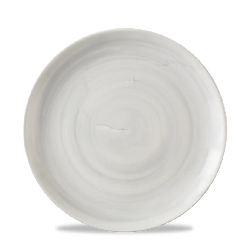Churchill Stonecast Canvas Grey coupebord Ø 21,7 cm – gespikkeld porseleinen bord voor restaurants