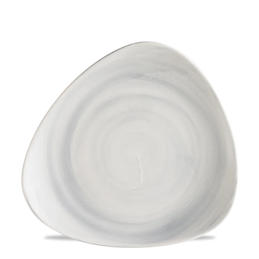 Churchill Stonecast Canvas Grey lotusbord Ø 24,5 cm – gespikkeld porseleinen bord voor horeca