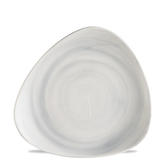 Churchill Stonecast Canvas Grey lotusbord Ø 24,5 cm – gespikkeld porseleinen bord voor horeca