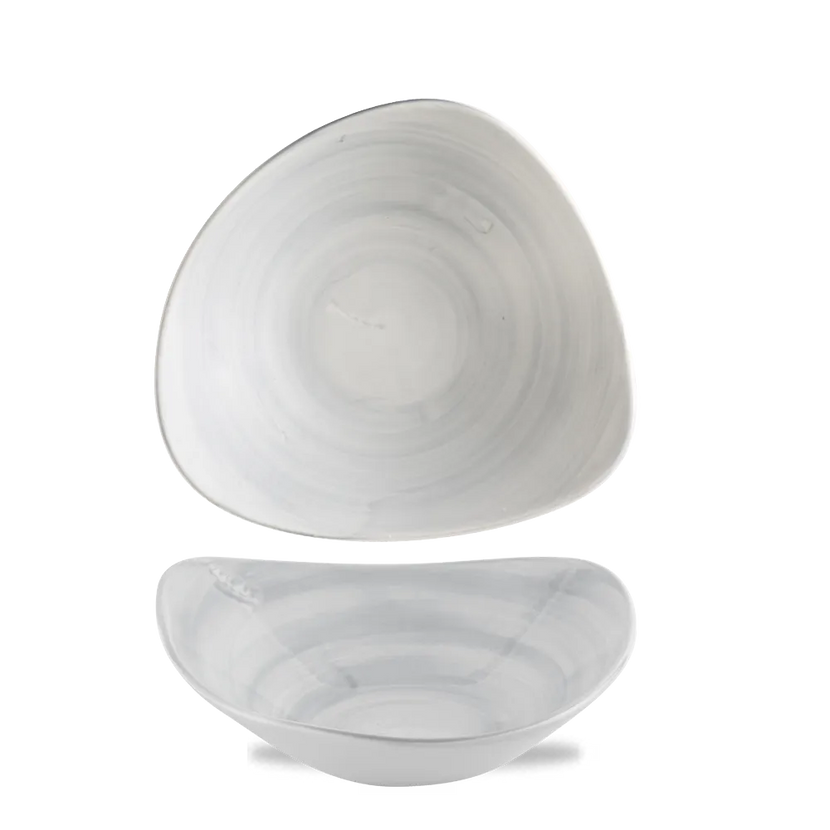 Churchill Stonecast Canvas Grey lotuskom Ø 23,5 cm – gespikkelde porseleinen kom voor restaurants