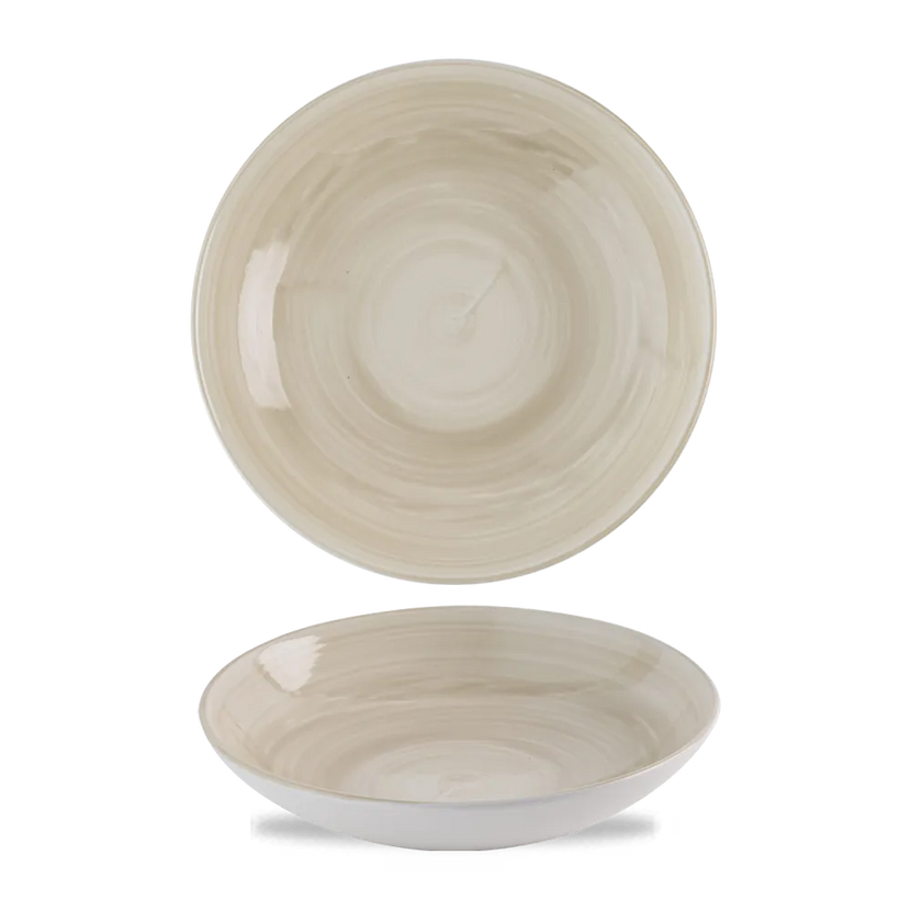 Churchill Stonecast Canvas Natural coupe kom Ø 18,2 cm – naturel kom voor bistro's