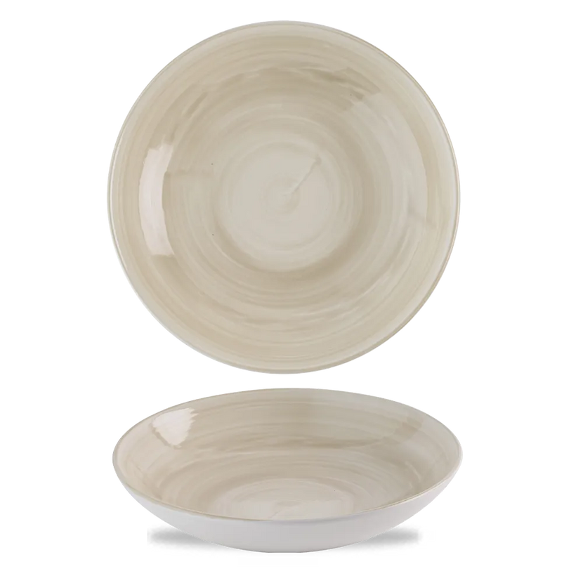 Churchill Stonecast Canvas Natural coupe kom Ø 24,8 cm – ruime naturel serveerkom voor horeca