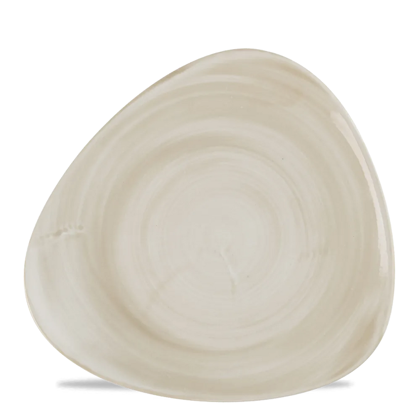 Churchill Stonecast Canvas Natural Lotus bord Ø 28,5 cm – groot naturel bloemvormig bord voor horeca