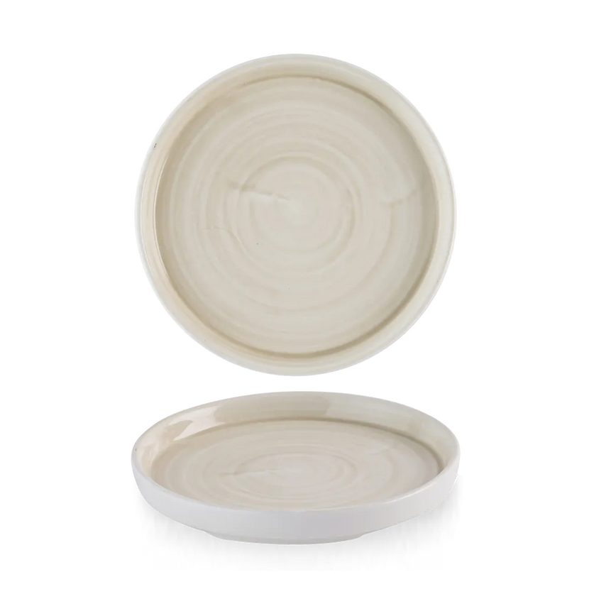 Churchill Stonecast Canvas Natural bord met rand Ø 15,7 cm – klein naturel bord voor horeca