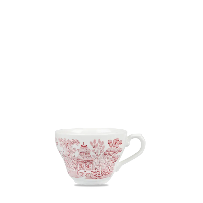 Churchill Cranberry Willow theekopje 198 ml – porseleinen theekop voor hotels en horeca