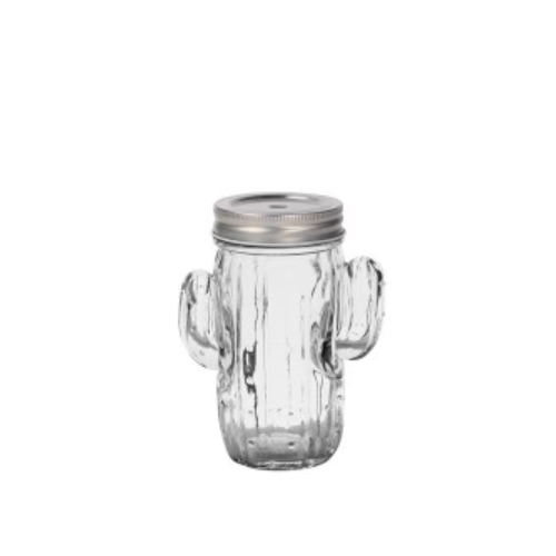 APS Cactus drinkjar 414 ml - glazen drinkpot voor cocktails en frisdrank