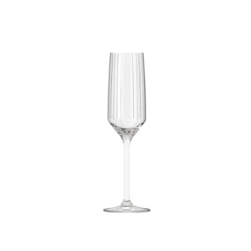 Royal Leerdam Carré Optics champagneflute 225 ml – geoptiekte flute voor champagne