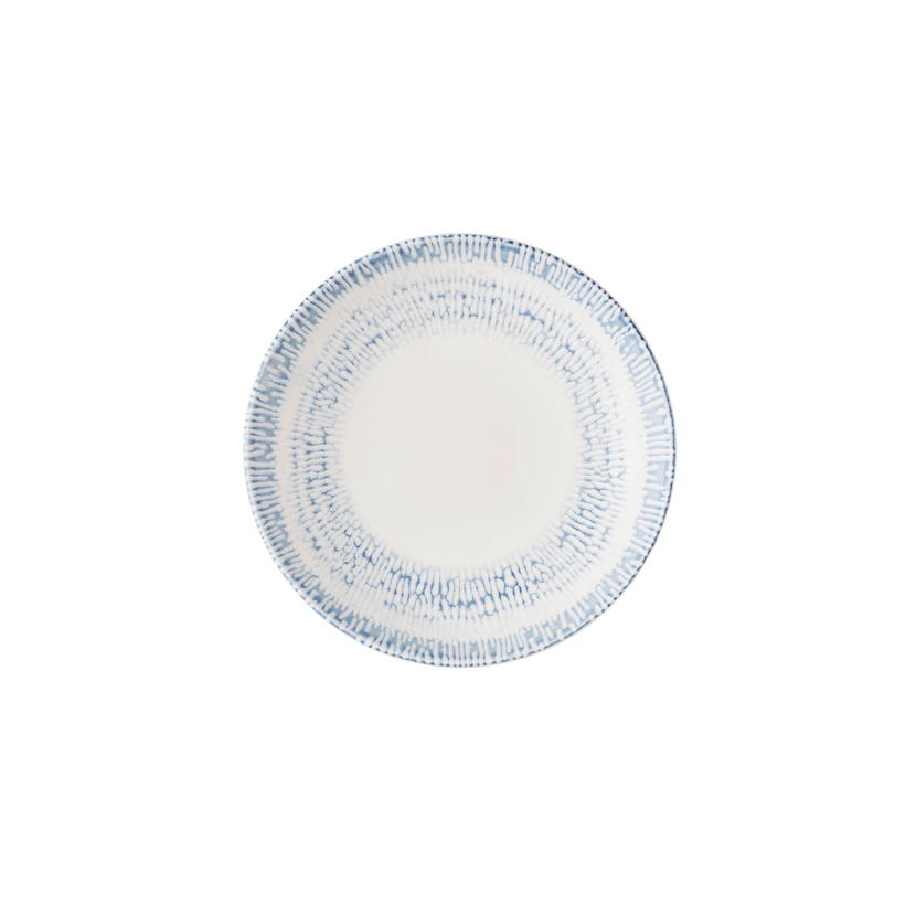 Churchill Cascade Indigo coupekom 24,8 cm – indigoblauw porseleinen kom voor voorgerechten