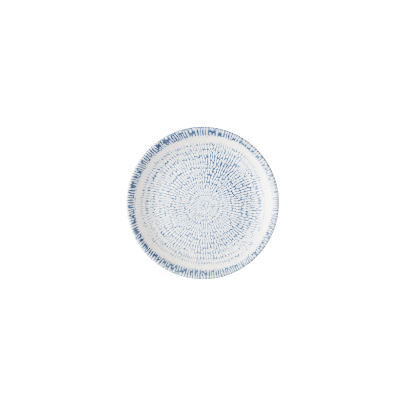 Churchill Cascade Indigo coupebord 16,5 cm – indigoblauw porseleinen bordje voor desserts