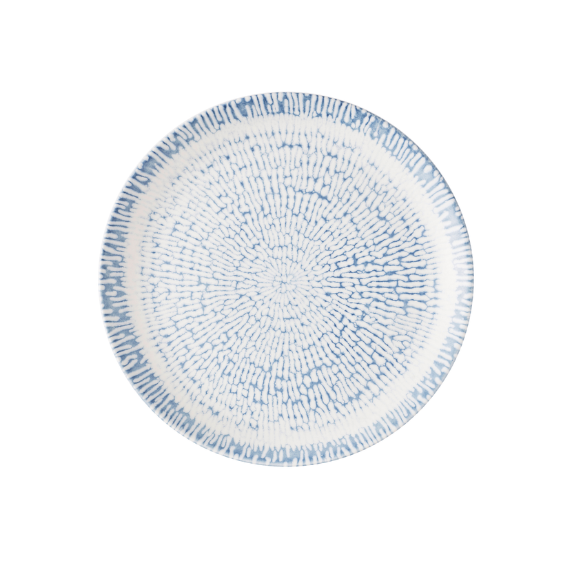 Churchill Cascade Indigo coupebord 28,8 cm – indigoblauw porseleinen bord voor hoofdgerechten