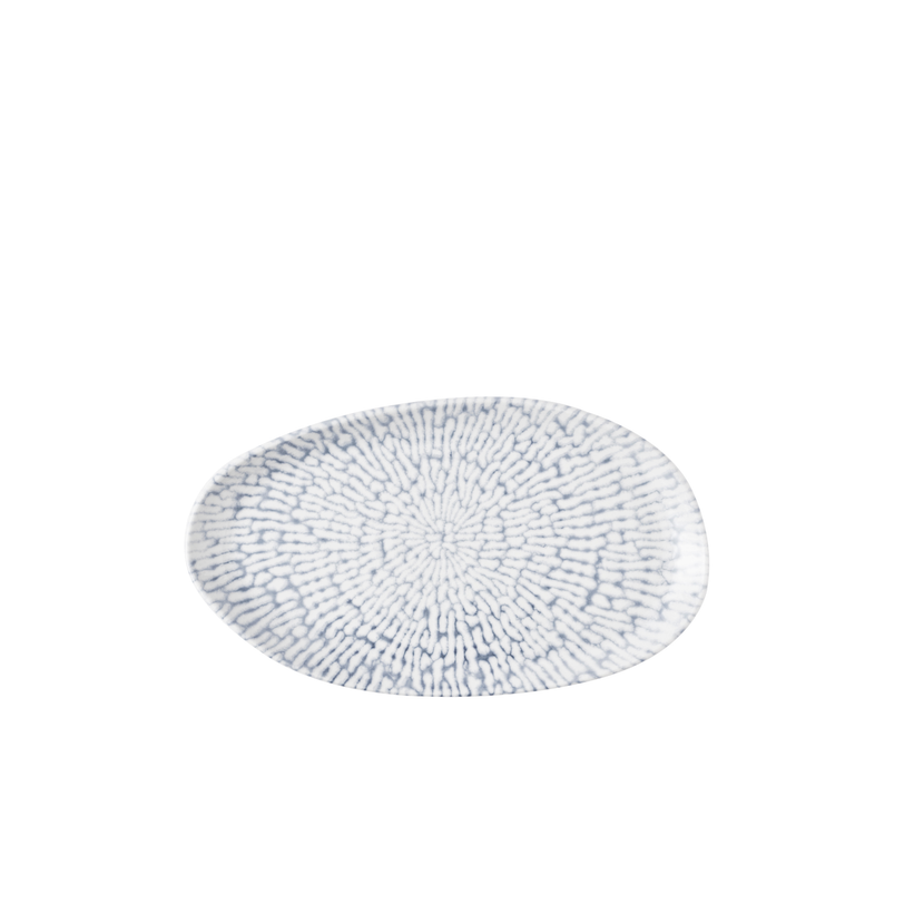 Churchill Cascade Indigo ovaal bord 26 x 15 cm – indigoblauw geglazuurd serveerbord voor de horeca