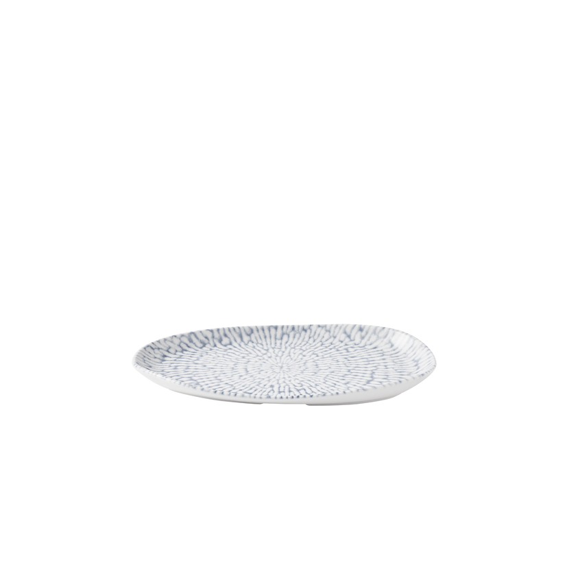 Churchill Cascade Indigo ovaal bord 26 x 15 cm – indigoblauw geglazuurd bord voor hoofdgerechten