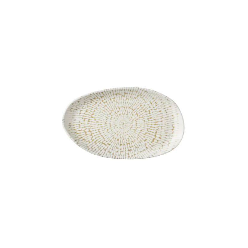Churchill Cascade Taupe ovaal bord 22 x 13 cm – taupe geglazuurd bord voor tapas