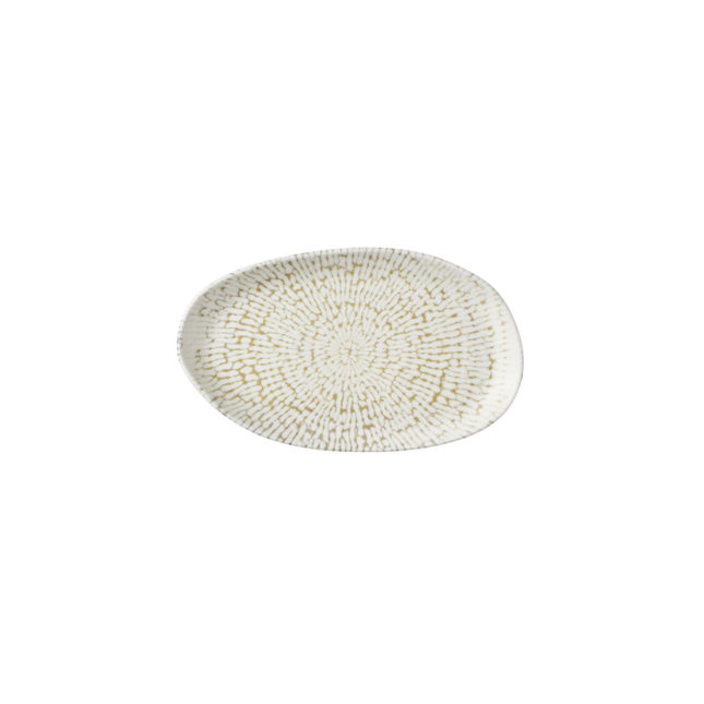 Churchill Cascade Taupe ovaal bord 22 x 13 cm – taupe geglazuurd bord voor tapas