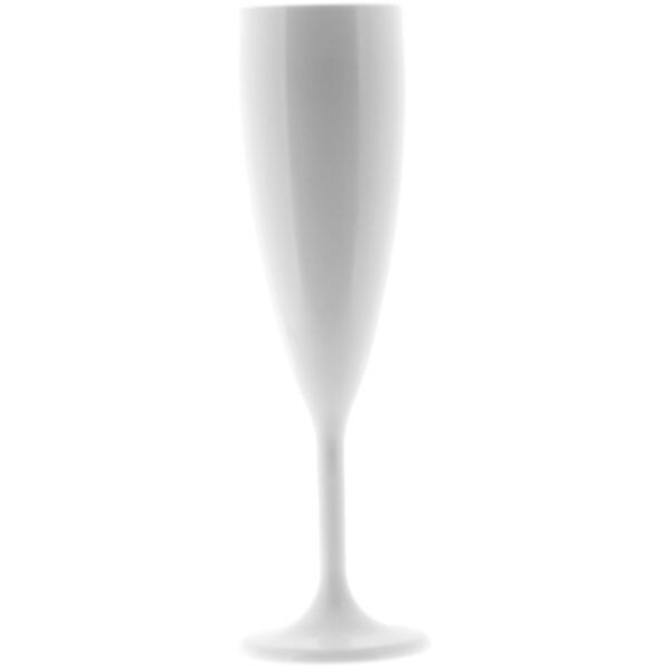APS champagneglas polycarbonaat wit 140 ml – onbreekbare flute voor recepties en terras