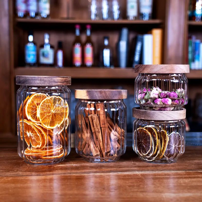 APS glazen voorraadpot 350 ml in gebruik - pot voor suiker en toppings