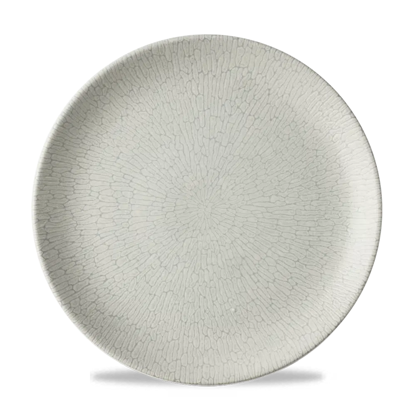 Churchill Delta Grey stapelbaar bord Ø 28,8 cm – grijs stoneware bord met reactief glazuur voor restaurants