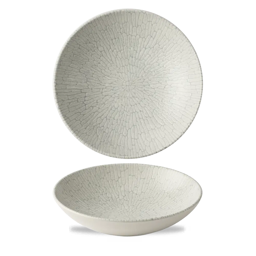 Churchill Delta Grey stapelbare kom Ø 18,5 cm – grijs stoneware kom met reactief glazuur voor cafés