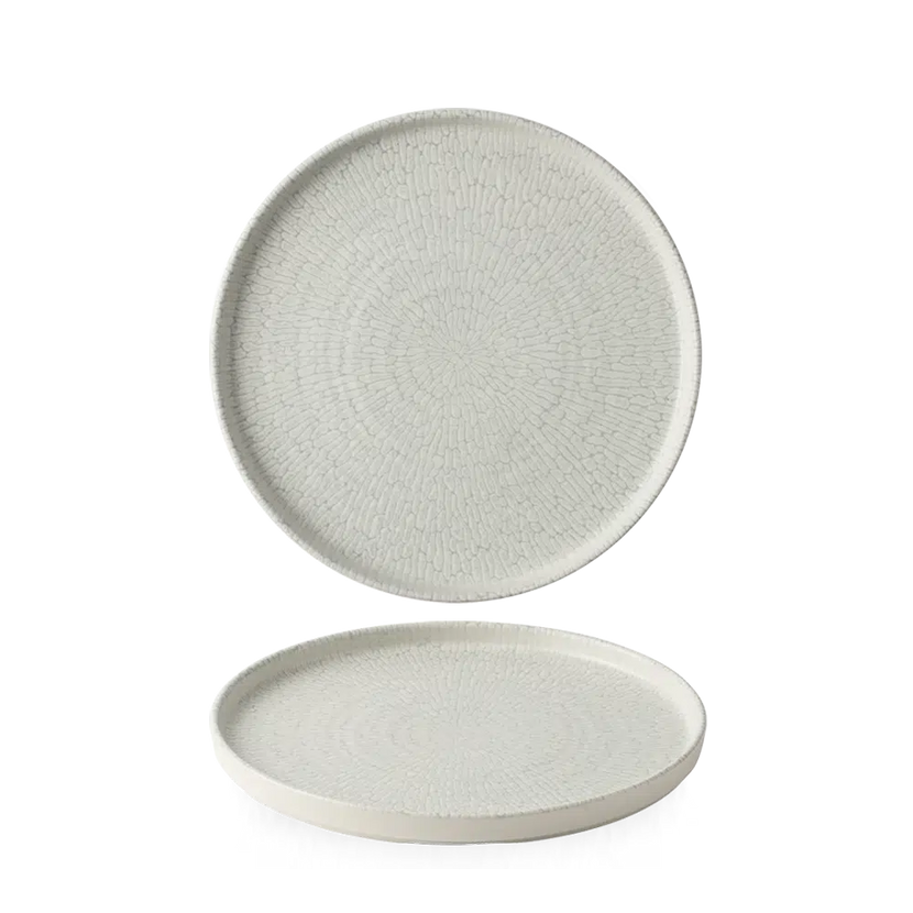 Churchill Delta Grey bord met opstaande rand Ø 15,7 cm – grijs stoneware bord voor cafés