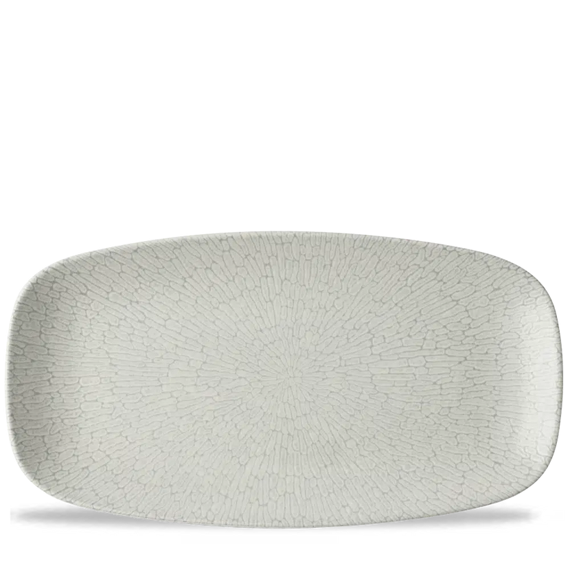 Churchill Delta Grey langwerpig bord 35,5 x 18,9 cm – grijs stoneware serveerbord voor fine dining
