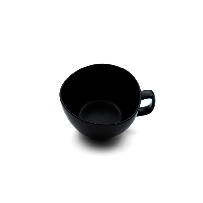 APS Ming koffiekop zwart detail - keramische kop voor de horeca