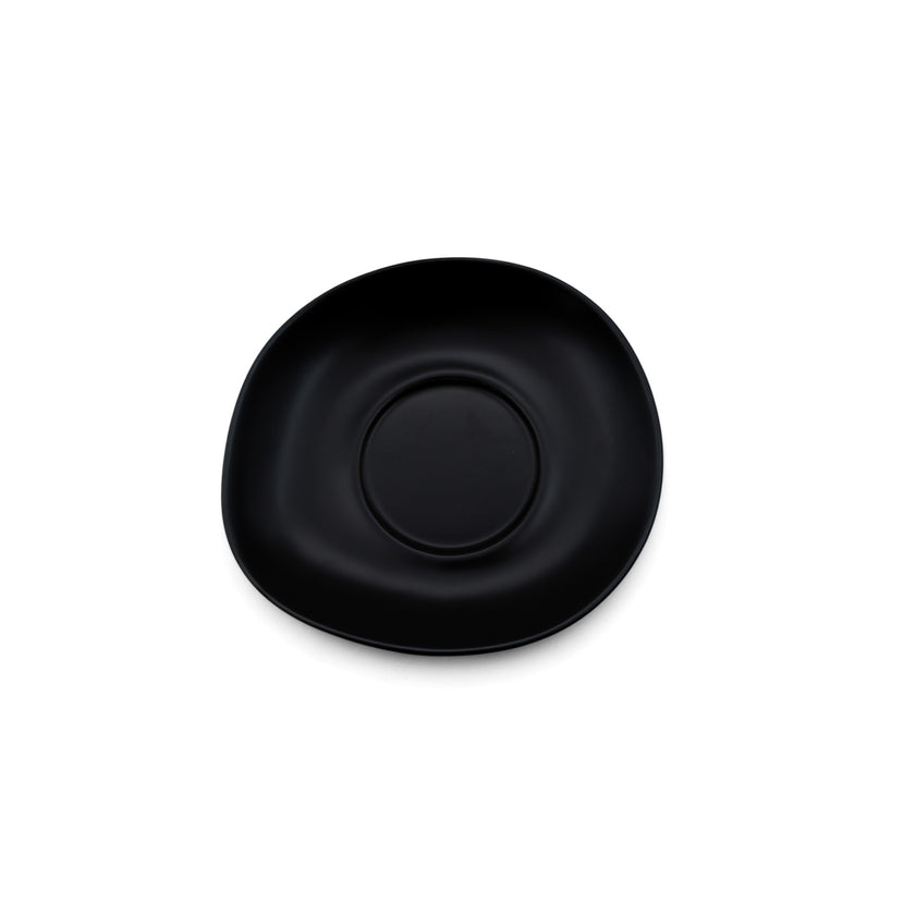 APS Ming schotel zwart 14,8 cm - keramische onderschotel voor koffiekoppen