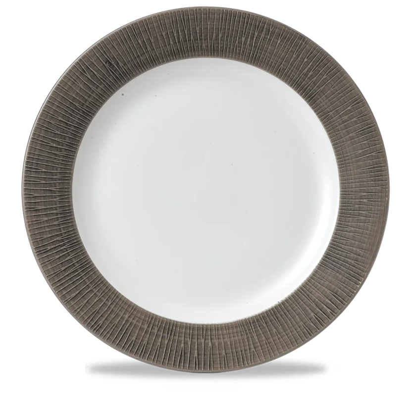 Churchill Bamboo Spinwash Dusk bord op voet 30,5 cm – groot keramisch bord voor restaurants
