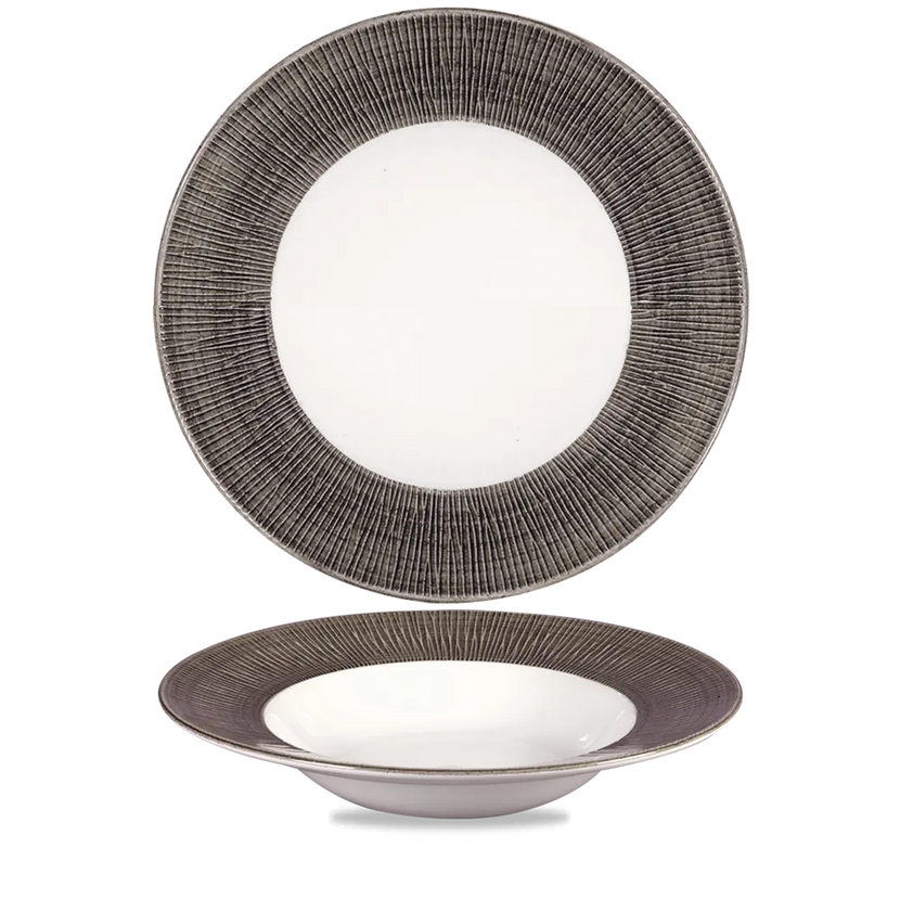 Churchill Bamboo Spinwash Dusk kom brede rand 28 cm – keramische serveerkom voor de horeca