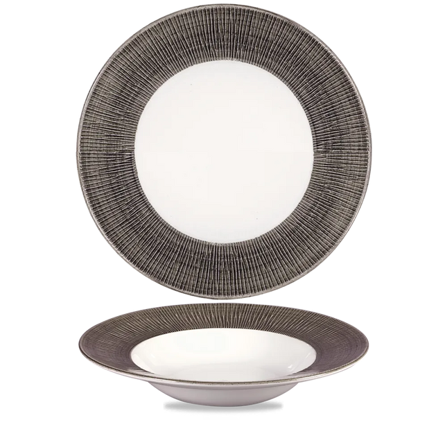 Churchill Bamboo Spinwash Dusk kom brede rand 28 cm – keramische serveerkom voor de horeca