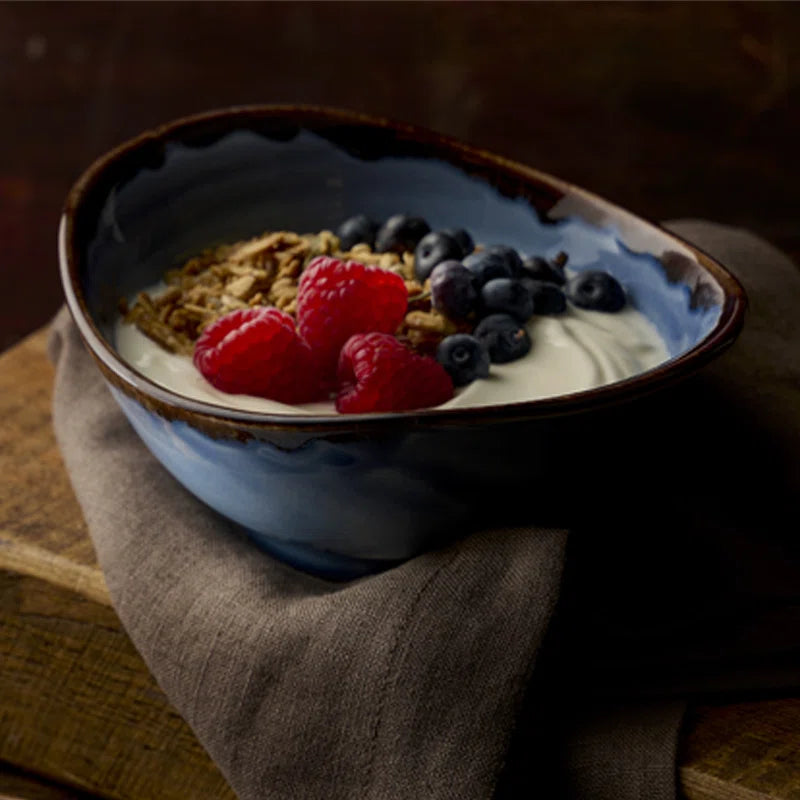 Dudson Harvest Indigo diepe kom 17,4x14,7 cm – indigoblauwe porseleinen kom voor fine dining