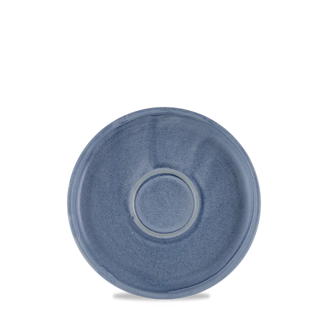 Churchill Emerge Oslo Blue schotel Ø 16 cm – blauwe schotel voor kop en schotel in restaurants