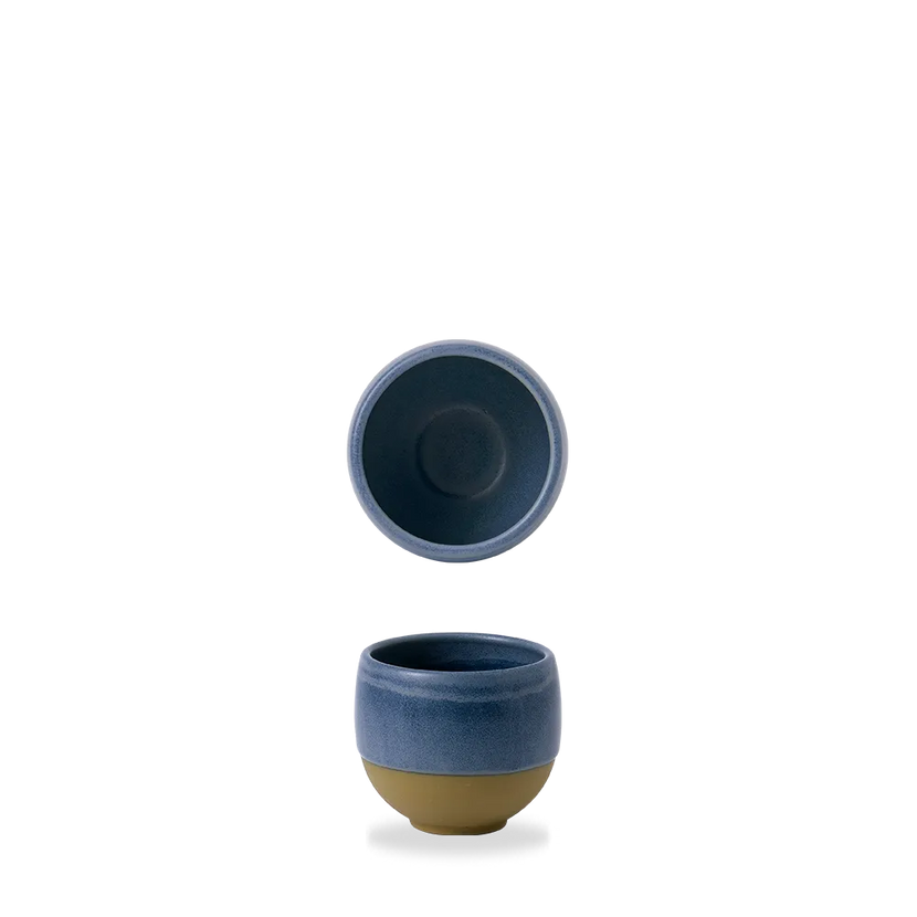 Churchill Emerge Oslo Blue chipmok 312 ml – blauwe keramische mok voor friet en snacks