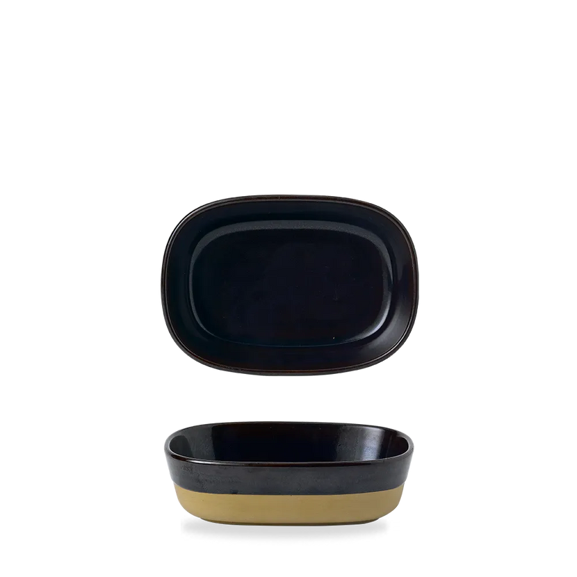 Churchill Emerge Cinnamon Brown schaal 17,3 x 11,9 cm – bruine keramische schaal voor de horeca