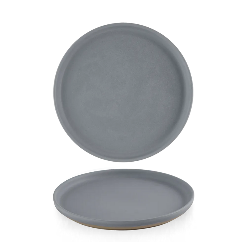 Churchill Emerge Seattle Grey bord met rand Ø 21 cm – grijs bord voor horeca