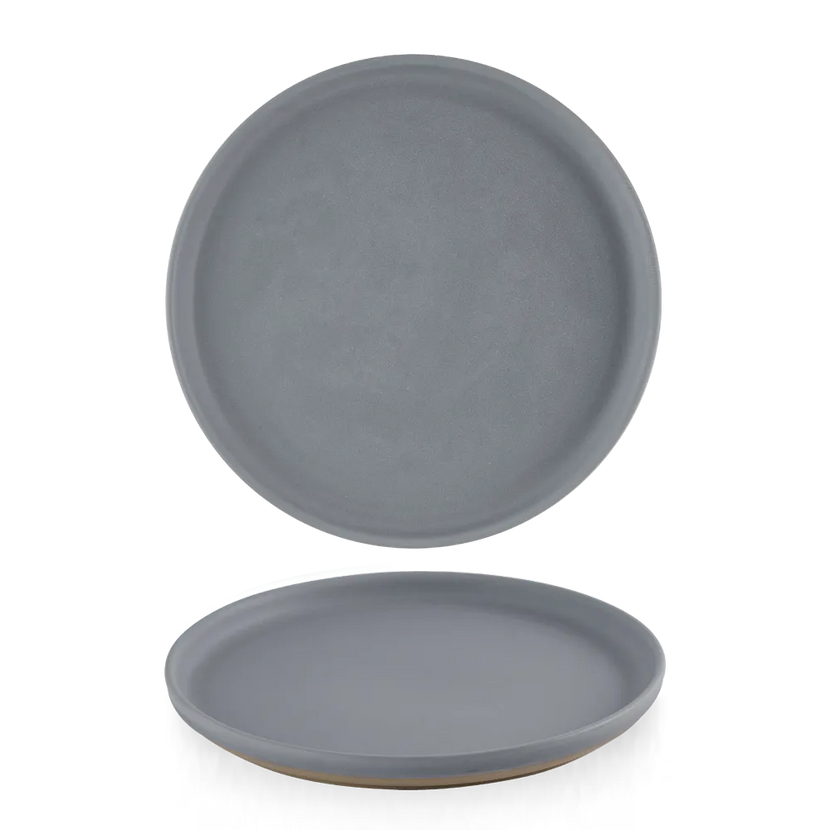 Churchill Emerge Seattle Grey bord met rand Ø 26 cm – groot grijs bord voor restaurants