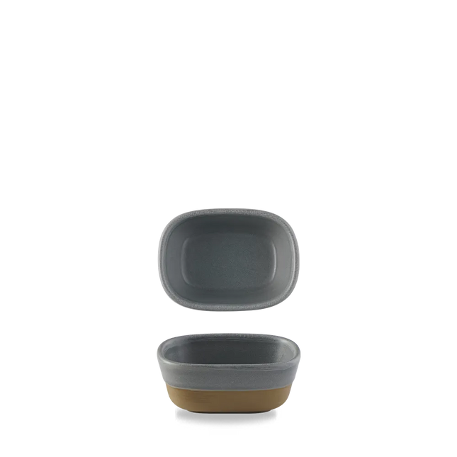 Churchill Emerge Seattle Grey schaal 12 x 8,8 cm – grijze keramische serveerschaal voor tapas